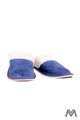 Warme Damen Pantoffeln Modell 18 dunkelblau