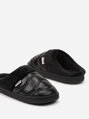 Moderne warme Damenhausschuhe in der Farbe Schwarz C49-38
