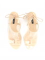 Damensandalen auf einem Säulenabsatz 2173-14 beige