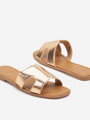 Metallic Damen Hausschuhe DM460-449 rosa