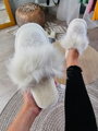 Warme Damen Pantoffeln Modell 20 weiße Schneeflocken