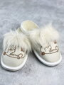 Warme Damen Pantoffeln Modell 49 Süßes Mädchen braun