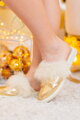 Warme Damen Pantoffeln Modell 23 gold