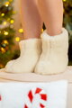 Warme Pantoffeln Modell 25 aus Schafwolle weiß