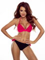 Himbeer-schwarzer Bikini ANABEL-G,01 C/D1