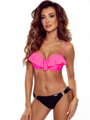 Zweiteiliger Badeanzug CARMEN-GF, 02 C/R neonpink+schwarz