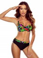 Bikini mit Blumenmuster ESTHER-EDX 20-A schwarz