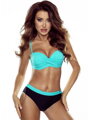Dámske dvojdielne push-up plavky EVITA-GX C/J tyrkys
