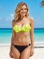 Helle Damen-Bademode CARMEN-GF,02 C/B neongelb+schwarz