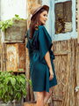 Damen OVERSIZE Abendkleid 287-2 smaragdgrün