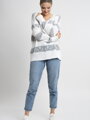 Damen Strickpullover COSMO weiß-grau
