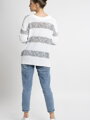 Damen Strickpullover COSMO weiß-grau