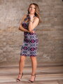 Damen Bleistift-Kleid VS-SA-1910 Mandala-Muster