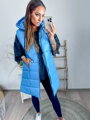 Warme Damenweste in Blau