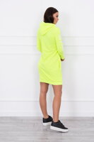 Športové šaty 62072 OFF WHITE neónovo žlté 