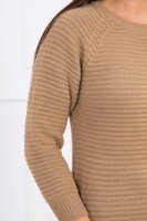 Pletené dámske šaty camel 2019-38