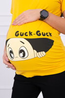 Dámské těhotenské tričko hořčicové 2992