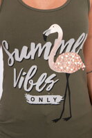 Dámské tílko SUMMER VIBES ONLY 9000-3 - army zelené
