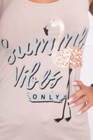 Dámské tílko SUMMER VIBES ONLY 9000-3 - latté