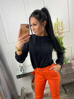 Elegantní dámské kalhoty H9122 neonově-oranžové