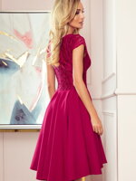 Dámske spoločenské šaty PATRICIA 300-4 v bordovej farbe 
