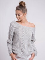 Dámský pletený pulovr LIV šedý
