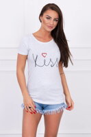 Triko s nápisem KISS 51562 šedé