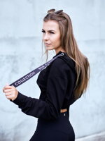 Crop Top mikina do pasu VSB LEA black