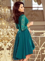 Elegantní dámské šaty 210-8 petrolejově zelené 