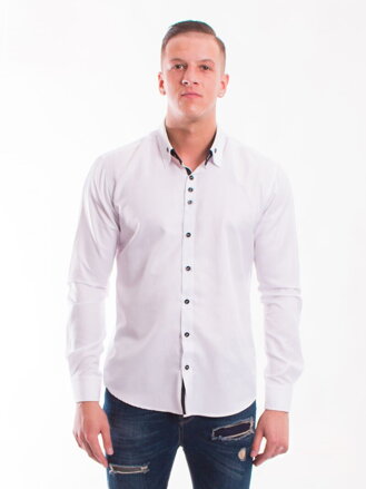 VERSABE Luxus Herren Freizeithemd SLIM weiß VS-PK-1710