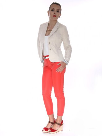 Elegante Damen Hose Himbeere-orange