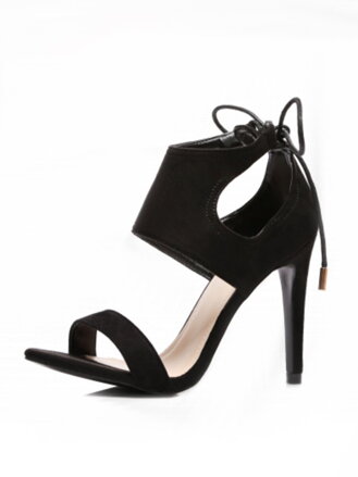 Luxusné dámske sandálky - 1012-1 - čierne
