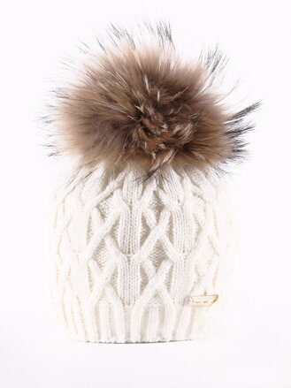 Dámská pletená čepice ADA 12 - sněhově bílá