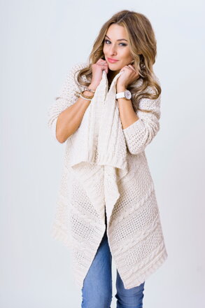 Moderne Strickjacke in beige Farbe OSSI