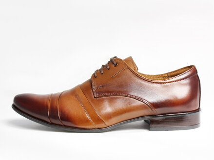 Brown elegante Schuhe - Leder Modell 116