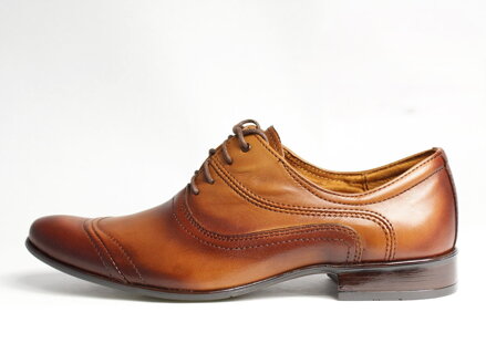 Braun elegante Schuhe - Leder Modell 126