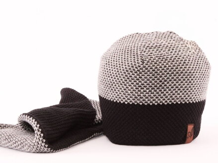 Herren Set Mütze + Halsbinde grau Alex 08
