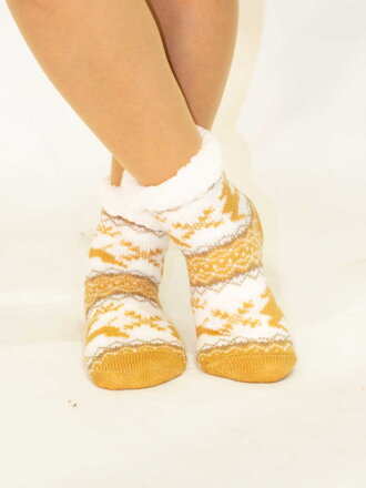 Tolle Kinder Thermo-Socken Rentier beige-weiß