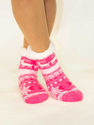 Tolle Kinder Thermo-Socken Weihnachtswunder rosa-weiß