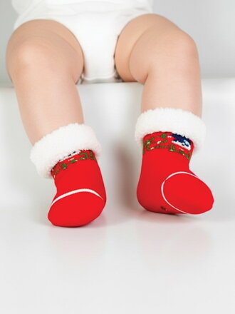 Skarpetki dla niemowląt MERRY CHRISTMAS czerwone