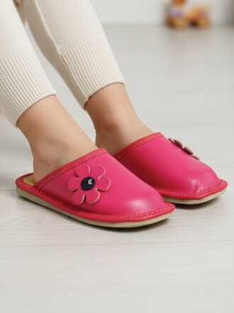 Kinderlederpantoffeln, Rosen 01 veľ.27-34
