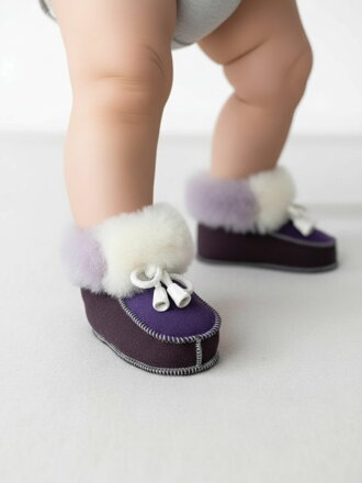 Warme Lederhausschuhe für Kleinkinder, groß. in 6-12 Monaten