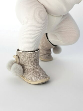 Warme Lederhausschuhe für Kleinkinder, groß. in 6-12 Monaten