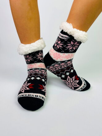 Teplé dievčenské ponožky s vločkami 