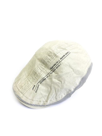 Herren-TN-Mütze aus Baumwolle mit Schirm, grau