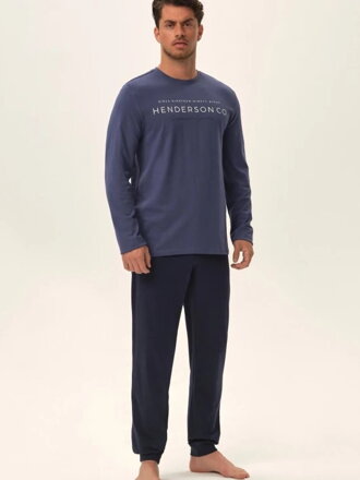 Herrenpyjama 41904 in Blau