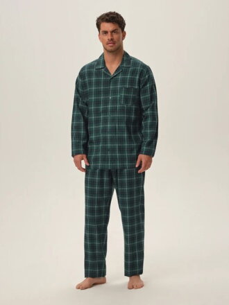 Baumwollhemd 41922 grüner Pyjama