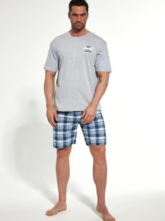 Graublauer kurzer Pyjama