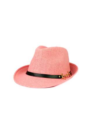 Štýlový klobúk v staro-ružovej farbe 18-79