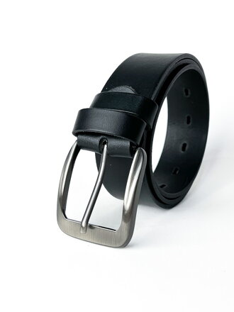 Herren-Ledergürtel in Schwarz 3,5 cm
